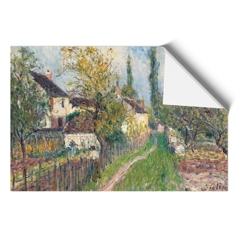 A Pathe At Les Sablons by Alfred Sisley - No Frame Painting, 42cm H x 59cm W x 0.1cm D