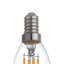 4.5W C35 LED Candelabra Bulb, 40W Equivalent, Dimmable, 2700K Warm White, Clear Glass (Set of 4)