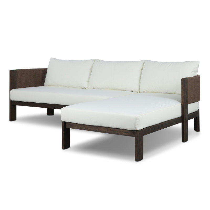 Delancy Outdoor 2PC Sectional-LAF Chaise-Arashi Salt, Right Hand Facing