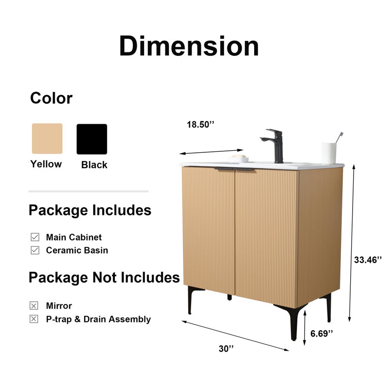 Ensemble de meuble-lavabo simple 30 po Modern