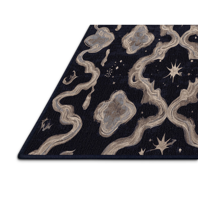 Tapis mauve lavable à la machine, Rectangulaire 3 pi x 5 pi