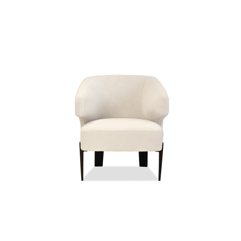 Chaise avec accoudoirs à 4 pieds Rancho Teddy, crème