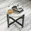 Round Metal Outdoor Side Table , 60cm W 60cm D