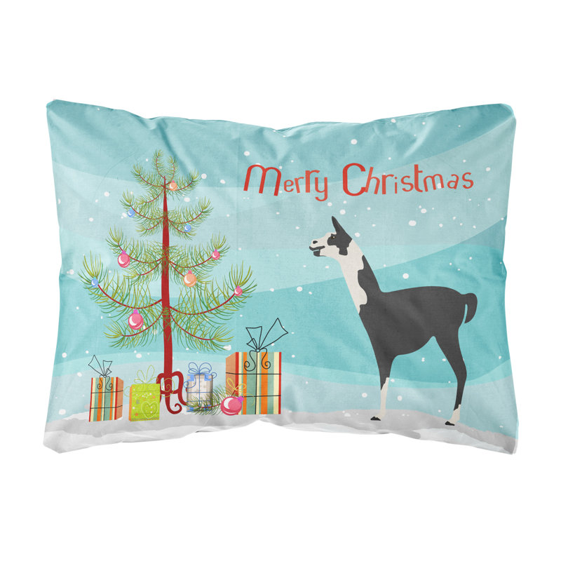  Coussin intérieur / extérieur Llama Q 'Ara Christmas