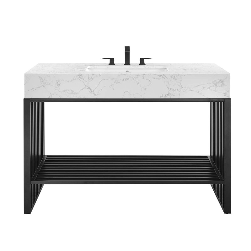 Modway Gridiron 48" Bathroom Vanity, Black