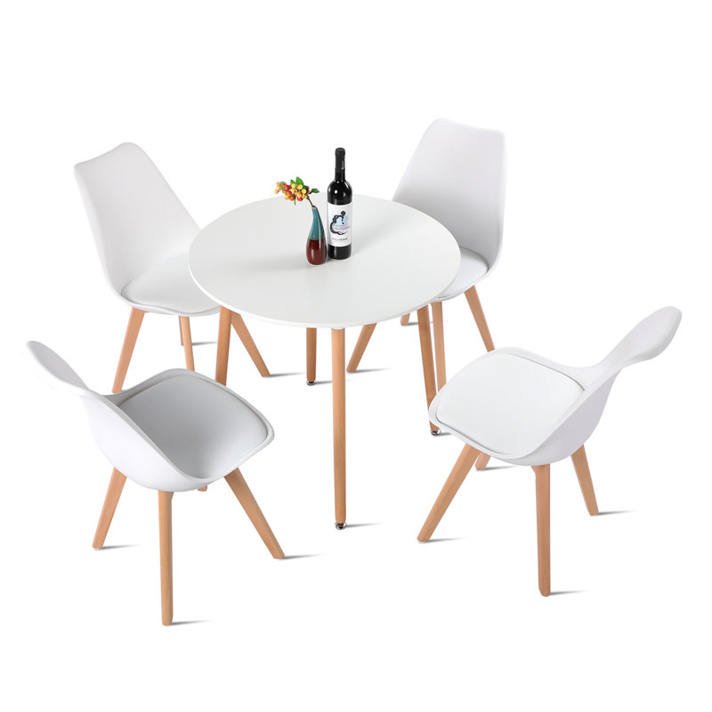 Woodley 4 - Person Dining Set, White