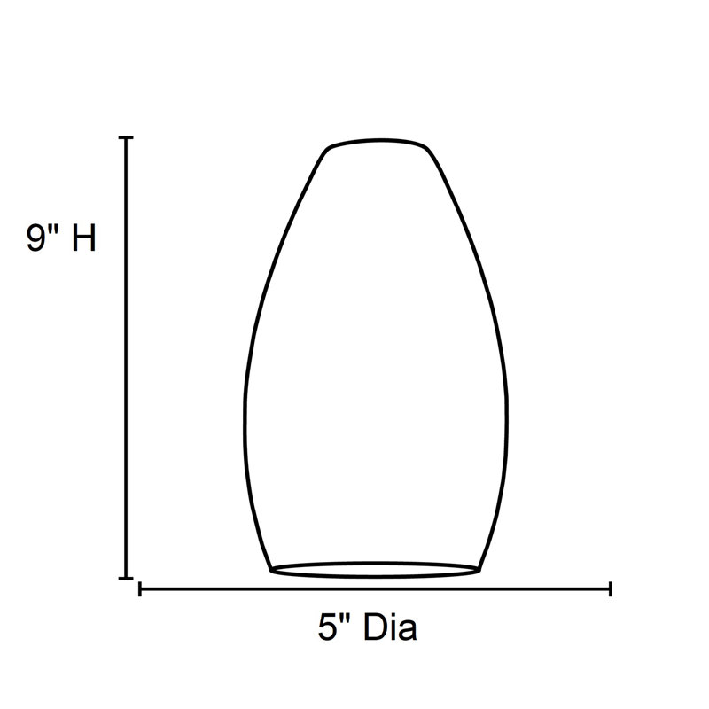 9'' H Glass Oval Pendant Shade, Brown Stone