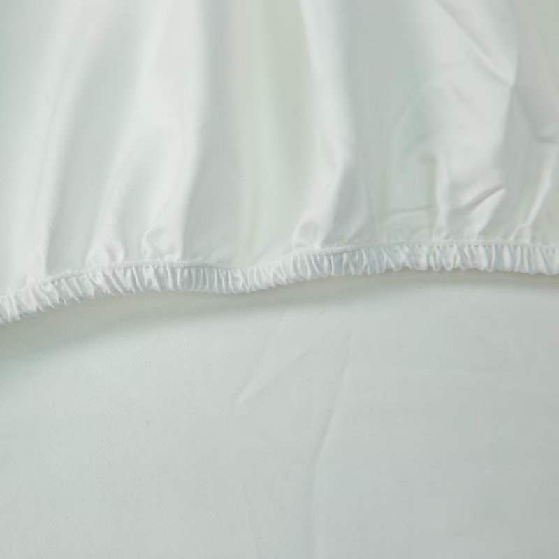 Ensemble de draps pour chambre d'amis 4 pièces 100% coton, Blanc, Ensemble de draps pour lit double + un drap-housse