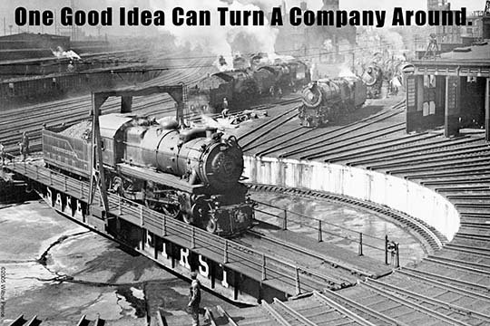 « one good idea » par wilbur pierce, reproduction de photo, H 66 po x l 44 po