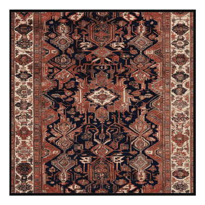 Machine Washable Persian Brown Area Rug