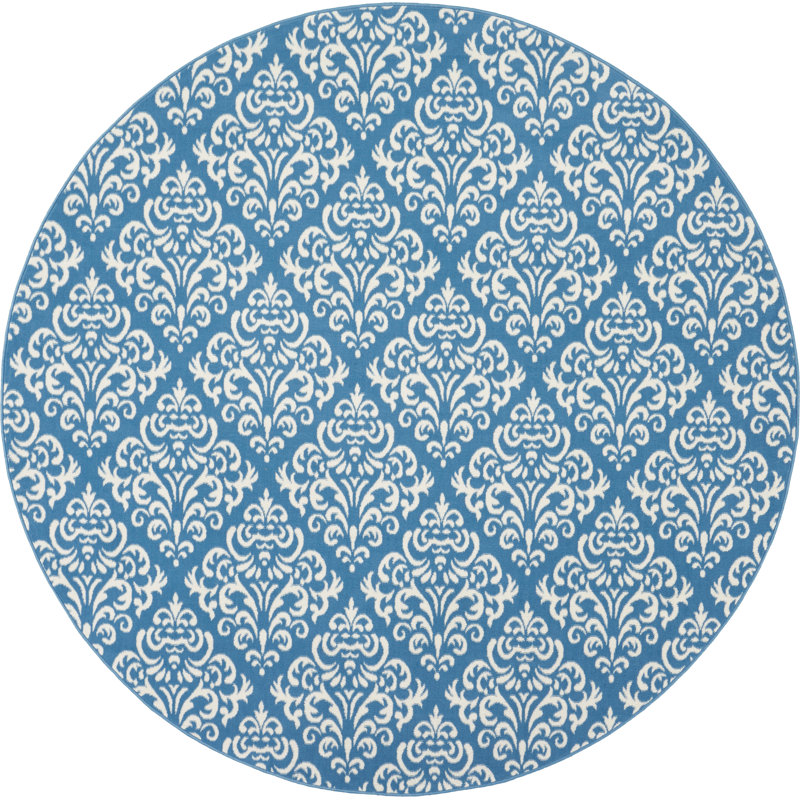 Gjuljeta Damask Indoor Rug, Round 8'