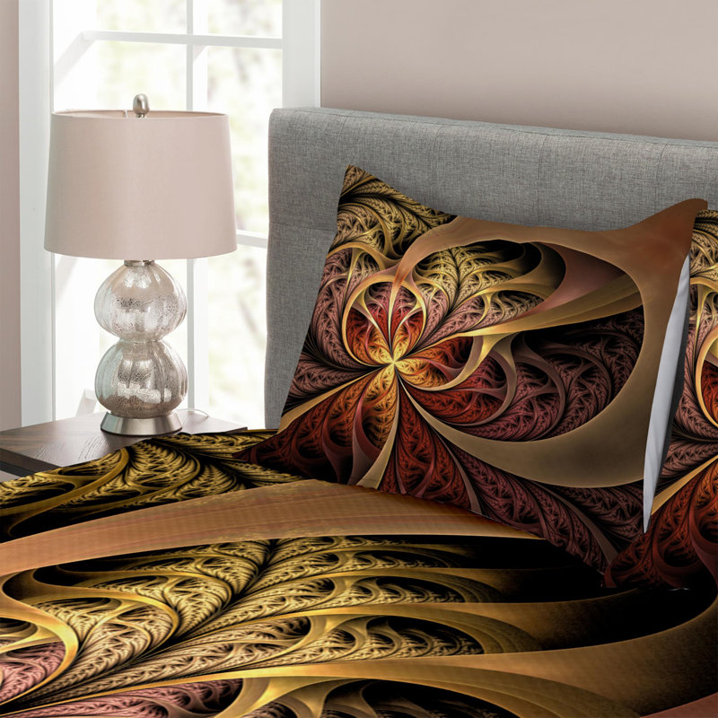Traditional Polyester Abstract Coverlet, Queen Coverlet + 2 Shams