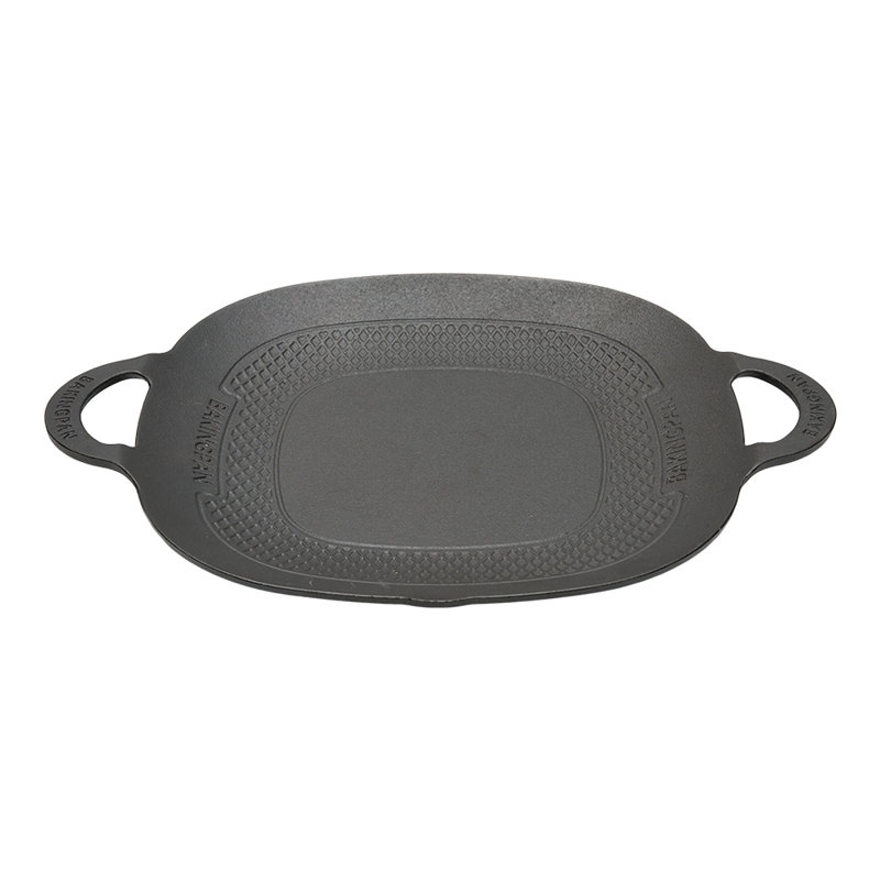 Cast Iron Grill Pan with Flat Center