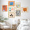 " Floral Flower Pattern Fine Art Portrait Abstract Geometric " 7 - Pieces