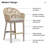 Corrigan Studio Outdoor Rattan Bar Height Stools Set Of 2 Modern Patio Aluminum Wicker Barstools With Wraparound Armrest Back For Kitchen Garden Indoor-550251311