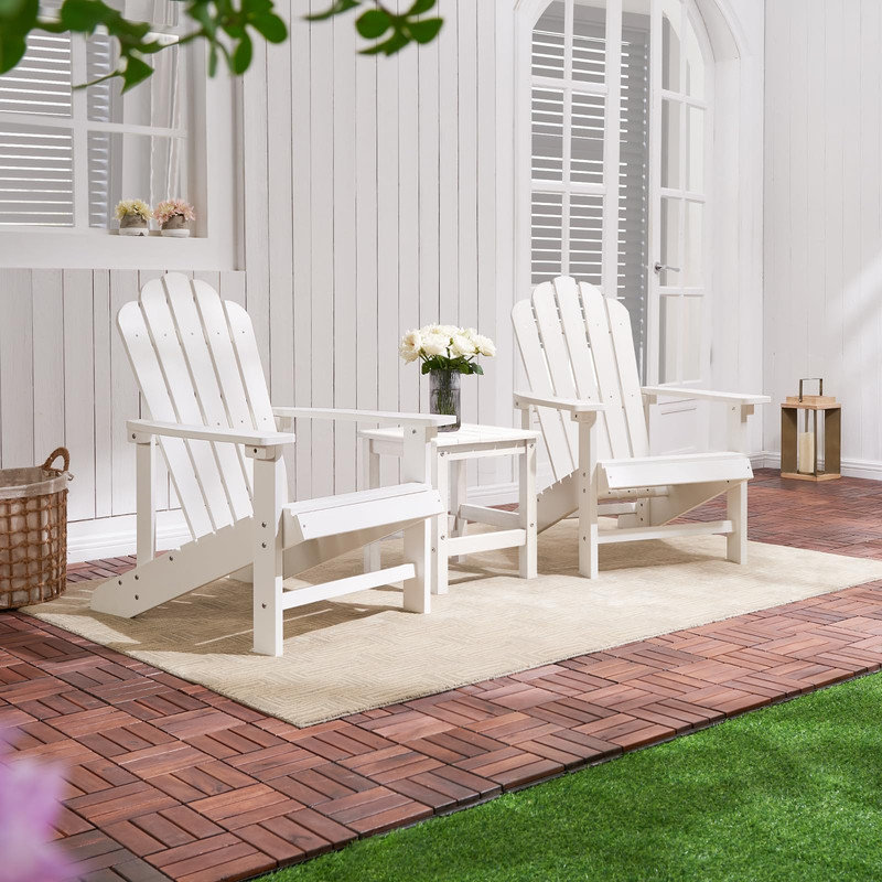 Chaise Adirondack, chaise de patio surdimensionnée pour l'extérieur, Noir, 2