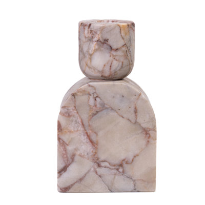 Porte-bougie Marble White Brown Foundation
