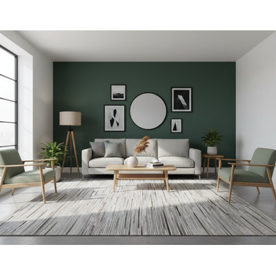 Tapis géométrique en laine multicolore de la collection Hide Blassingame - 8 pi x 10 pi