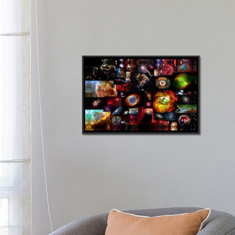 L'Univers - reproduction sur toile tendue, H 12 po x l 18 po x P 1,5 po, Toile tendue, Pas de tapis