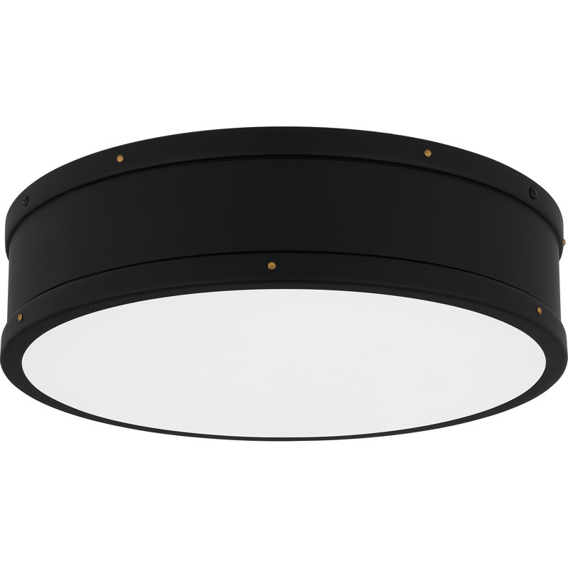 Stranocum Integrated LED Flush Mount, Matte Black