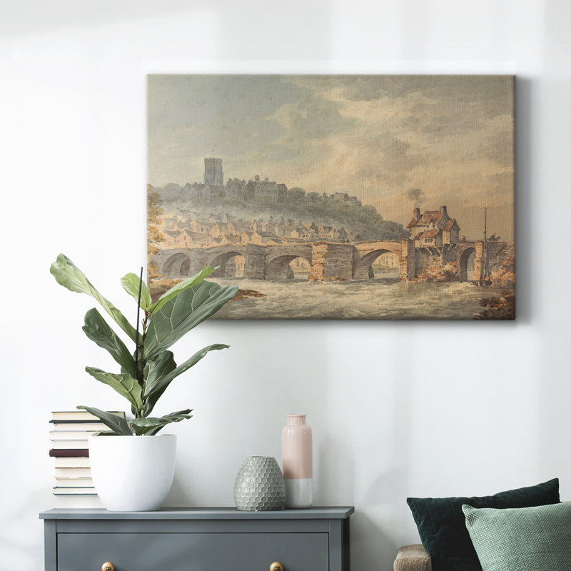 Paysage rétro - CECXCII - impression sur toile tendue, H 25 po x l 37 po