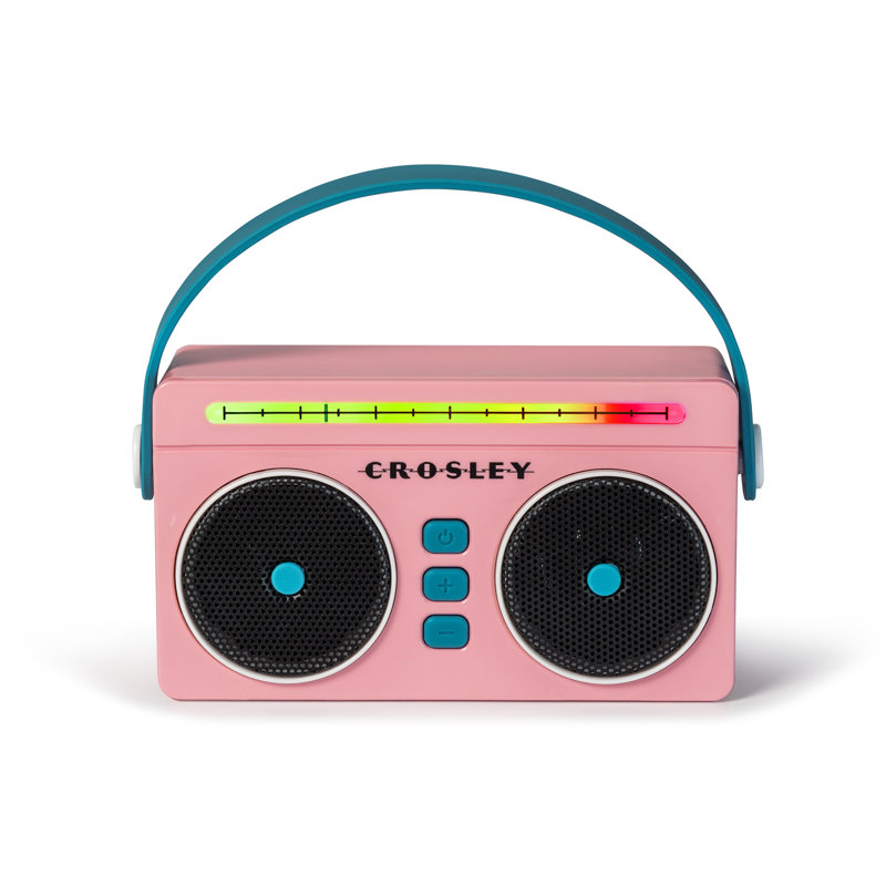 Mini Boombox Portable Bluetooth Speaker, Pink