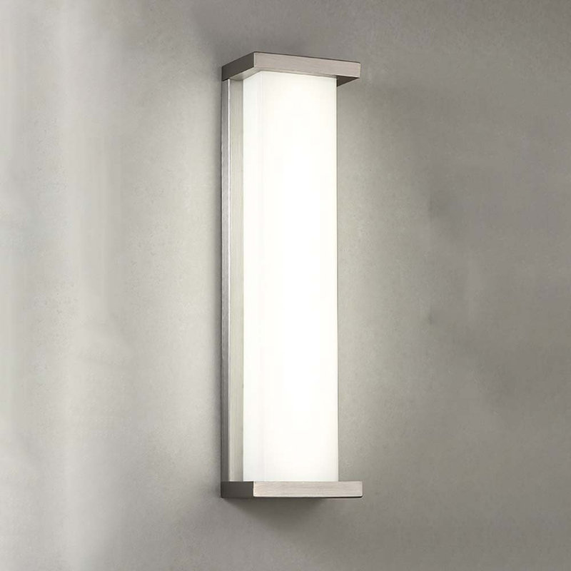 Forontenac LED Wall Light, Stainless Steel, 20" H x 5.5" W x 3.5" D