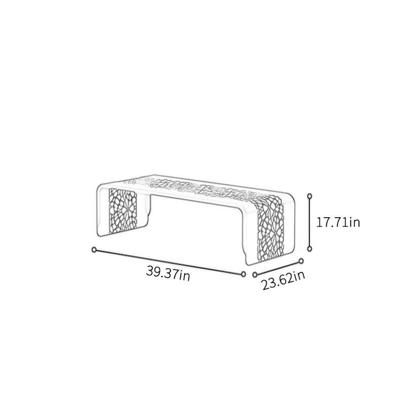 Table basse Creative Creative, H 17,71 po x L 39,37 po x l 23,62 po, Blanc