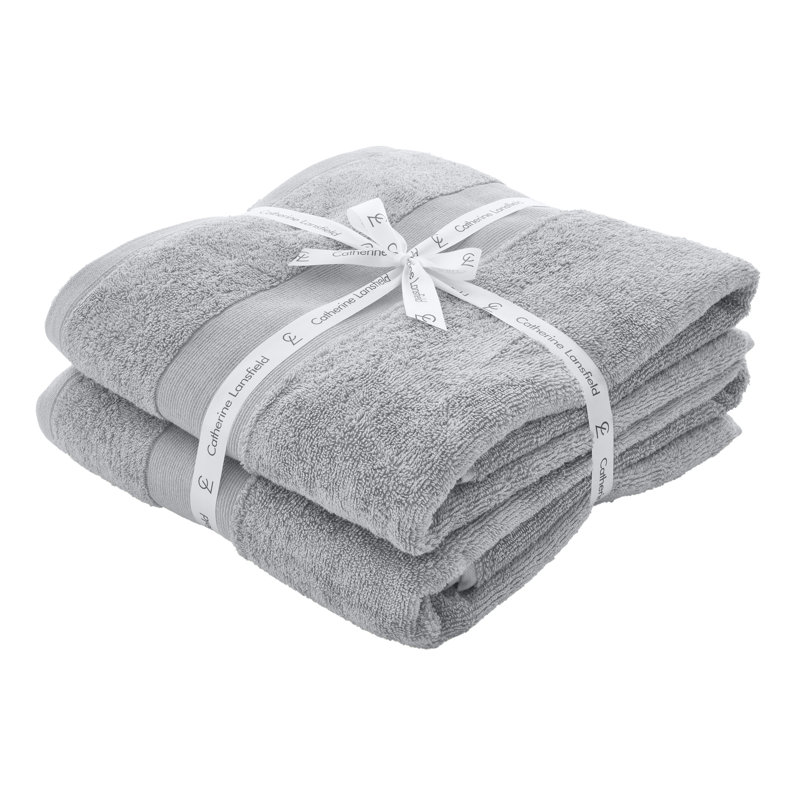 Anti-Bacterial 100% Cotton Bath Sheets, Silver