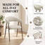  Chaises de salle à manger de style médiéval, chaises d'appoint rembourrées avec dossier incurvé et accoudoirs confortables-133687412