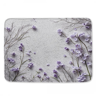 Lavender Bath Mat Minimalist Bathroom Decor