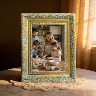 Ornate Picture Frame for Photos and Entryway Decor