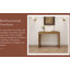Élégante table de bar en grain de bois naturel - 50 pouces de long, un choix pratique pour les maisons modernes. Autocollant texturé en grain de bois, équipé de deux tiroirs. Servant de table de bar ou de bureau.