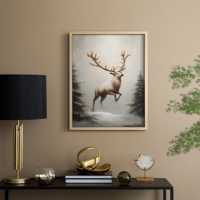 «Christmas Holiday Art», série 2-CVII, reproduction encadrée - bois massif, Naturel, H 11 po x l 9 po