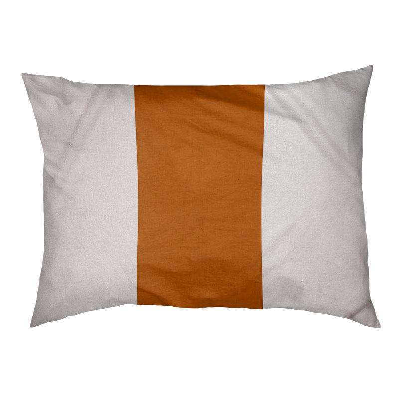 Coussin Louisville, Blanc / Orange, Moyen (l 40 po x P 30 po x H 6,5 po)