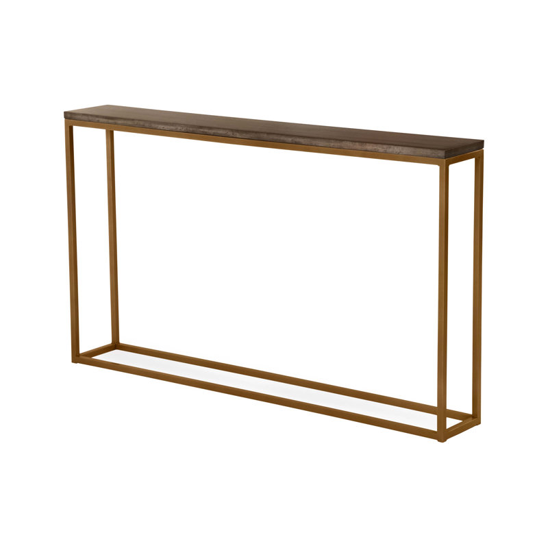 Chaplin 54'' Solid Wood Top Console Table, Cashew, Marrone Antico
