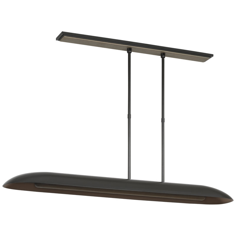 Anne-Marie Barton Remi 60" Linear Pendant, Matte Carbon and Warm Walnut