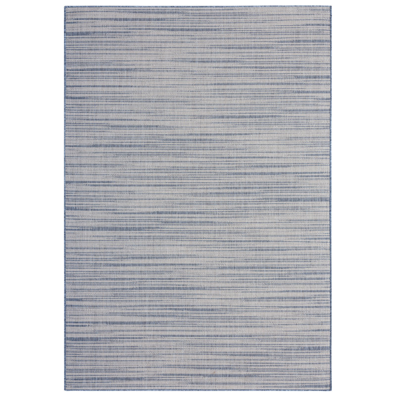 Tapis intérieur / extérieur bleu Nicole Nicole, Rectangle 5 pi 2 po x 7 pi 2 po
