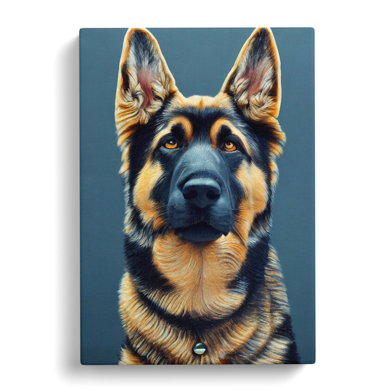 German Shepherd Portrait Vol.4 - Wrapped Canvas, 76cm H x 50cm W x 3cm D