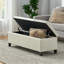 Banc de rangement/repose-pieds rembourré moderne Denali | Conception minimaliste avec rangement dissimulé et charnières à fermeture en douceur-112924202