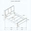 Structure de lit tapissier grand crème et noir, mobilier de chambre à coucher moderne à contraste