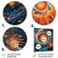Orange, turquoise, galactique, univers cosmique - comètes, art mural en métal-92735211