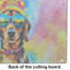 Dachshund Hippie Dawg Glass Cutting Board Large