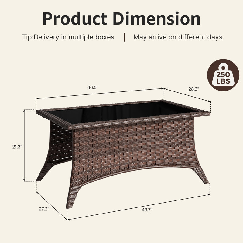 Table basse d'extérieur
