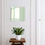 Key cabinet for home, Opens to the right, 30x30x5, Black, Pastel green delicacy minimalism lightness, 