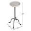 Esmeray 10 in. W Round Marble and Iron Side Table