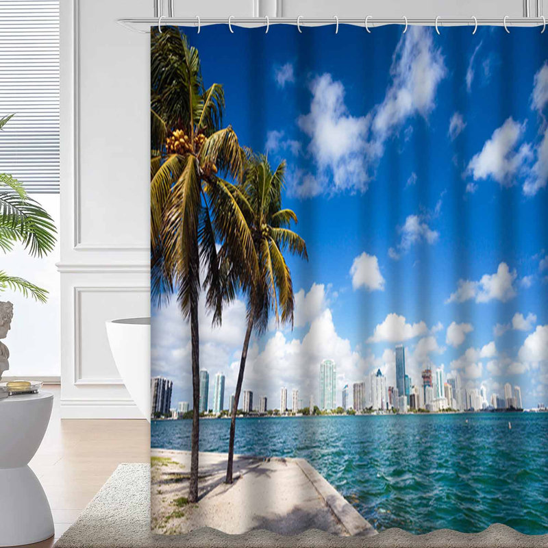Centre-ville, palmier, Floride, États-Unis, plage, horizon, à, 12, crochets, L 72 po x l 84 po