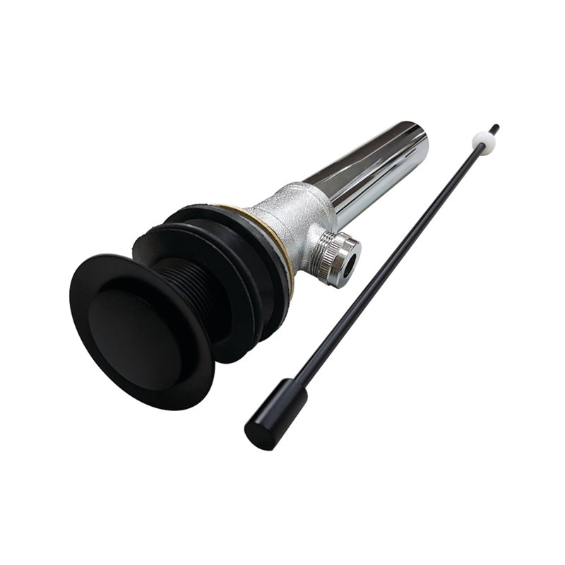 Kingston Brass Concord Pop-Up Bathroom Sink Drain without Overflow, 22 Gauge, Matte Black