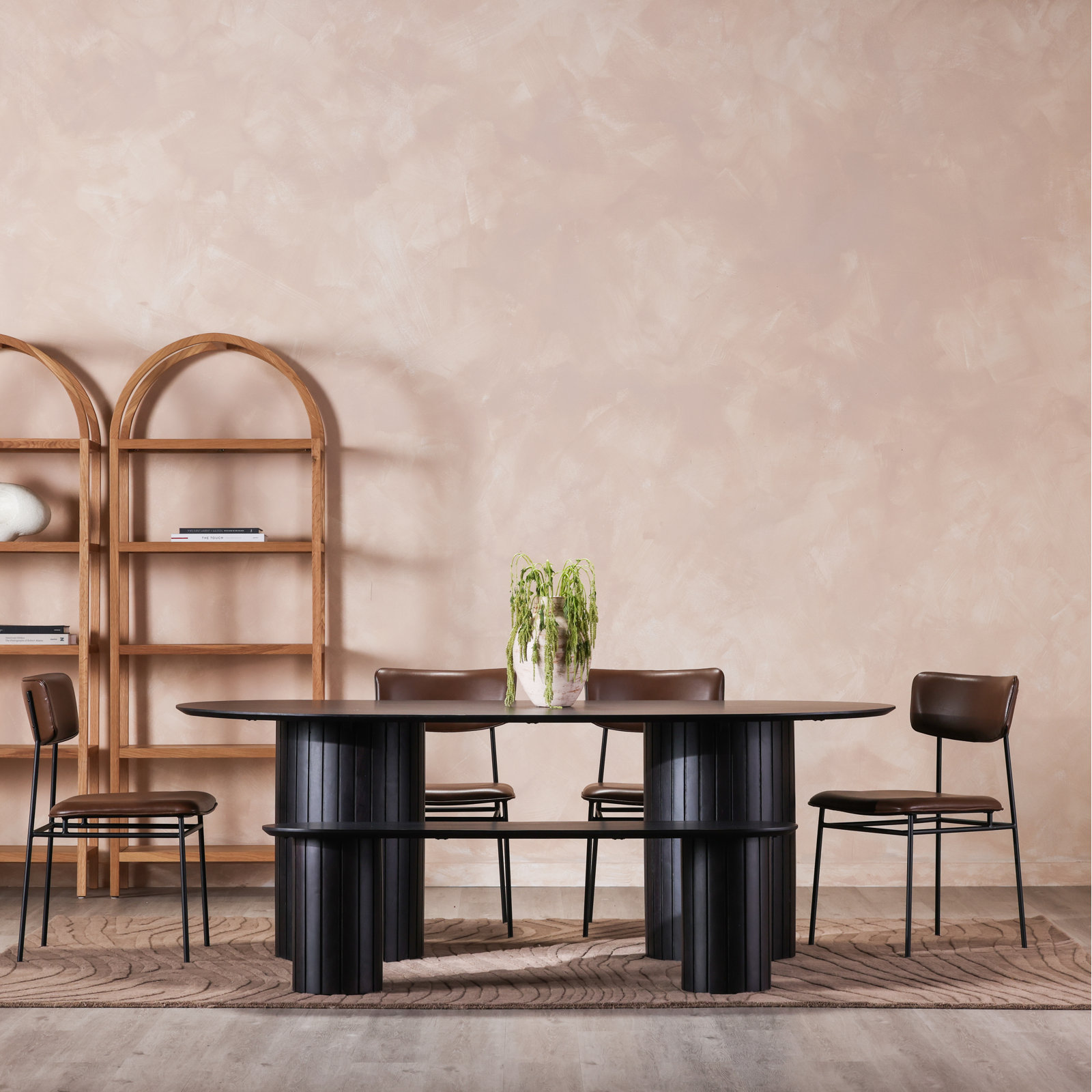 Daley 59" Dining Bench, Black