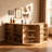 70.9" Wide L-Shaped Home Bar With 3 Drawers + 1 Storage Cabinet + Multi-Layer Display Rack-458572447
